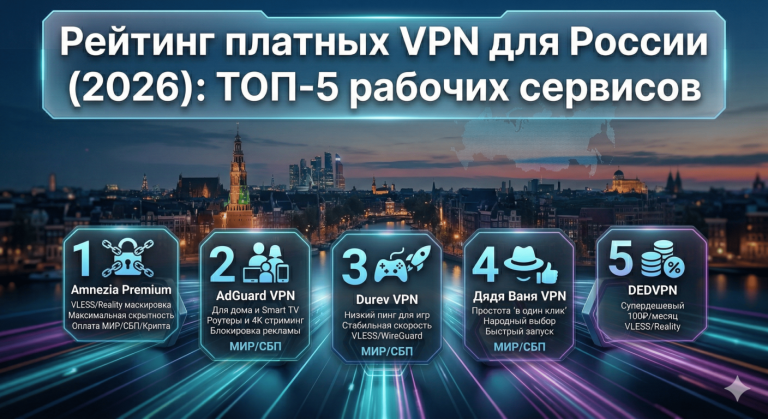 Рейтинг платных VPN для России