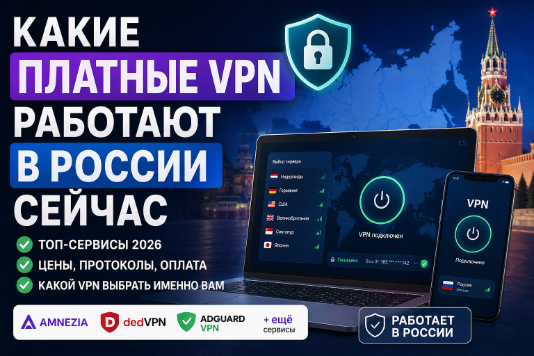 Какие платные VPN работают в России сейчас