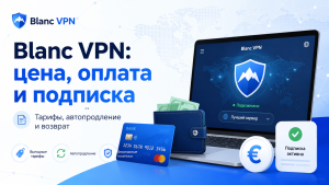 Blanc VPN: цена, оплата, подписка и возврат денег