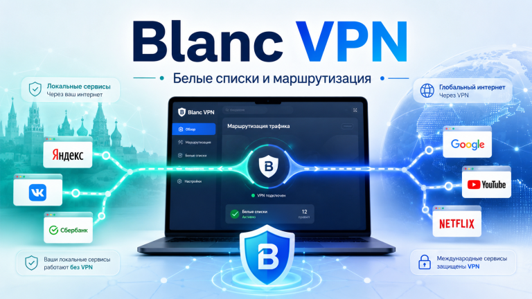 Blanc VPN: белые списки, маршрутизация и раздельное туннелирование